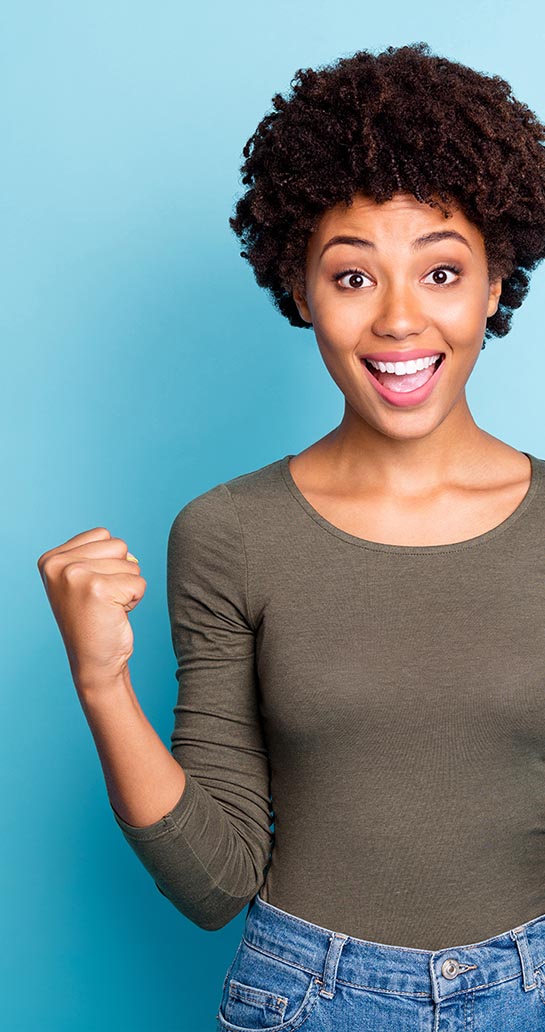 Smiling and excited girl