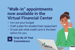 'Walk-in' appointments now available in the Virtual Financial Center