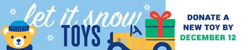 Donate a new toy by December 12