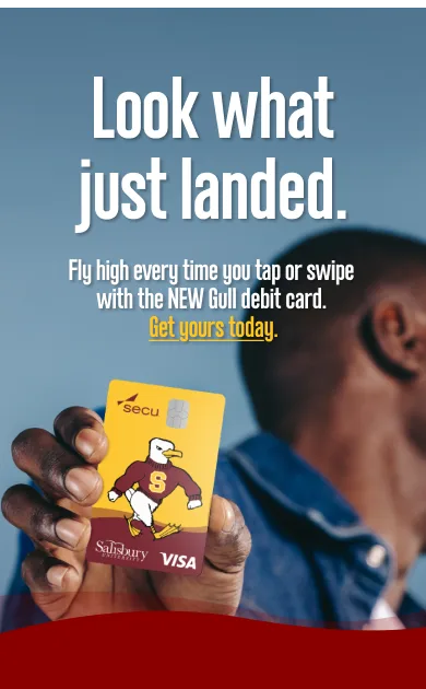 Look what just landed. Fly high every time you tap or swipe with the NEW Gull debit card. Get yours today.