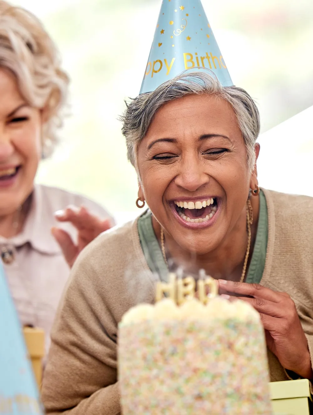 Woman celebrating a birthday